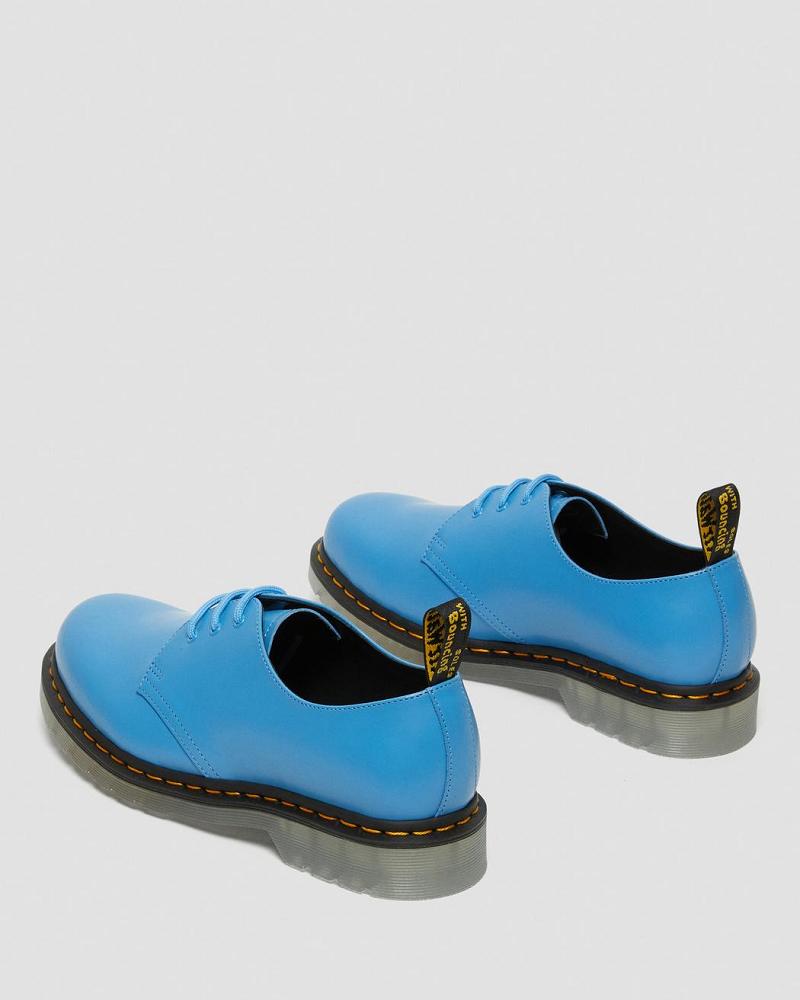 Women's Dr Martens 1461 Iced Smooth Leather Oxfords Shoes Blue | AU 349WNB